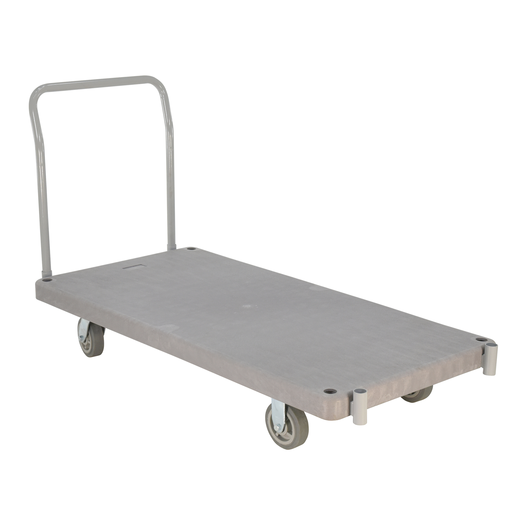 Vestil Heavy-Duty Plastic Platform Truck - 30in. x 60in., 2000-Lb. Capacity, Polyurethane Casters, Model# PPT-2-41